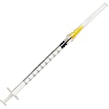 Ulove Prs 12 Pack 1ml Industrial Syringes with 25Ga 1 Inch Needle, Plastic Disposable Syringe and needle for Scientific Labs, Liquids Refilling and Measuring