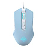 FIRSTBLOOD ONLY GAME. AJ52 Watcher RGB Gaming Mouse, Programmable 7 Buttons, Ergonomic LED Backlit USB Gamer Mice Computer Laptop PC, for Windows Mac OS Linux, Blue