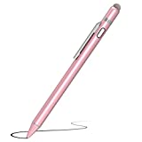 KECOW Stylus Digital Pen for Touch Screens, 1.45mm fine Elastic Tip Rechargeable Pencil Compatible for iPad iPhone Samsung Phone &Tablets,iOS&Android for Drawing&Writing Capactive Pen(Rose Gold)