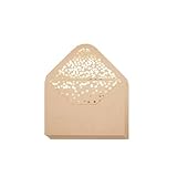 A4 Kraft Envelopes - 50 Pack Pointed Flap Foil Confetti Greeting Card Envelopes 4.2' x 6.2' for Wedding, Invitation, Baby Shower, Birthday, Graduation, Christmas, NYE (Gold Foil Confetti)