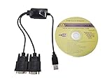 Micro Connectors, Inc. Plug and Play USB to Dual Serial DB9 Adapter Windows 10 / Win 8/ 7/ XP/ Vista / Mac (E07-162)