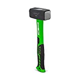 WilFiks Mini Sledge Hammer, 2.7 LB Drilling Hammer Tool With Heat Treated Steel, Stoning Club Hammer For Light Demolition Work, Cutting Stone, Brick Or Wood, Anti-Slip Grip Ergonomic Fiberglass Handle