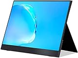 USB-C Portable Monitor - 15.6 Inch FHD HDR FreeSync Zero Frame USB-C Computer Display with Dual Type-C Mini HDMI for Laptop PC Mac Surface Xbox PS4/5 Switch, with Smart Cover