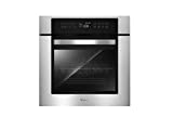 Empava 24' Electric Convection Single Wall Oven 10 Cooking Functions Deluxe 360° ROTISSERIE with Sensitive Touch Control in Stainless Steel, Silver