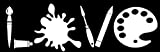 Legacy Innovations LLI Artist Love | Decal Vinyl Sticker | Cars Trucks Vans Walls Laptop | White | 5.5 x 1.7 in | LLI1220