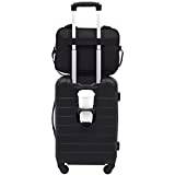 Wrangler Smart Luggage Set with Cup Holder and USB Port, Black, 2 Piece