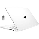 2021 HP Stream 14' HD Laptop Computer, Intel Celeron N4020 Processor, 4GB RAM, 64GB eMMC, HD Audio, HD Webcam, Intel UHD Graphics 600, 1 Year Office, HDMI, Win 10 S, White, 128GB SnowBell USB Card