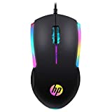 HP Wired RGB Gaming Mouse High Performance Mouse with Optical Sensor, 3 Buttons, 7 Color LED for Computer Notebook Laptop Office PC Home