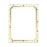 Barker Creek Designer Computer Paper, Gold, 8.5” x 11”, Decorative Printer Paper, Stationery, 50 Sheets per Pkg, Home, School and Office Supplies (741)