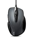 TECKNET USB Wired Mouse, 6-Button Corded Mouse with 2 Adjustable DPI, Optical Computer Mouse with Ergonomic Design and 5FT Cord for Laptop, Chromebook, PC, Desktop, Mac, Notebook-Grey
