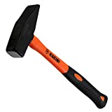 KSEIBI 271450 Machinist Engineers Hammer, Forged Steel Cross Peen Sheet Metal Hammer, Blacksmith Forging Tools (Soft Grip Handle, 2.20 lb / 1000 grams)