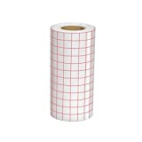 Clear Vinyl Transfer Paper Tape Roll 6' x 50 Feet Clear w/Red Alignment Grid - Application Transfer Tape Perfect for Self Adhesive Vinyl for Signs Stickers Decals Walls Doors & Windows