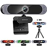 DEPSTECH Webcam with Microphone, 4K Webcam Sony Sensor Autofocus Web Camera with Privacy Cover and Tripod, 8MP USB Webcam for Desktop Laptop PC, Streaming Webcam for Zoom, Skype, Facetime, YouTube