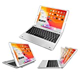 iPad 9th Gen (10.2-inch, 2021) Keyboard Case, Arteck Ultra-Thin Bluetooth Keyboard with Folio Full Protection Case for Apple 10.2-inch iPad 9 (2021) iPad 8 and iPad 7 with 130 Degree Swivel Rotating