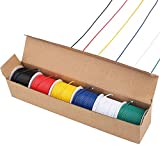 LotFancy 22AWG Stranded Wire, 6 Colors (30 Feet/9 M Each) Electrical Wire, UL Listed, Tinned Copper Hookup Wire Kit 22 Gauge 300V for DIY, Flexible, PVC Insulated
