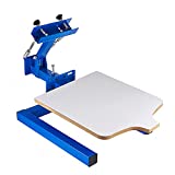 SHZOND Screen Printing Press 1 Color 1 Station Silk Screen Printing Machine 21.7' x 17.7' Removable Pallet Screen Printing Machine Press for T-Shirt DIY Printing