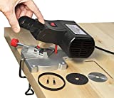 JOUNJIP Mini Miter Cut-Off Chop Saw for Hobby Miniature Model Making, Carbon Arrow Shafts, Zinc Stained Glass Came, 223/5.56 Brass - Cuts Max. 1/2'High x 1/2'Wide or 1/4'H x 3/4'W