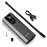 CYCPLUS A8 Portable Tire Pump Smart Air Inflator Electric Mini Air Compressor with 2*2600mAh Rechargeable Battery and Type-c Port for Car Bicycle Motorcycle and Balls (Grey)
