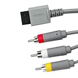 Beastron Wii AV Cable, 6 FT AV Composite Cable 3 RCA for Nintendo Wii / Wii U (High Definition)