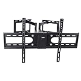 Vemount Corner TV Wall Mount Full Motion Corner TV Mounts for 32-65 inch LCD LED OLED Flat Curved Screen TVs up to 99 LBS Articulating Corner Mount TV Bracket with Max VESA 600x400mm Swivel Rotate