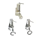 3pcs Large Metal Darning/Free Motion Sewing Machine Presser Foot for All Low Shank Brother Singer Babylock Janome and More Sewing Machines - Include Close Toe, Open Toe and Quilting Foot