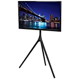 VIVO Artistic Easel 45 to 65 inch LED LCD Screen, Studio TV Display Stand, Adjustable TV Mount with Swivel and Tripod Base, Black, STAND-TV65AB