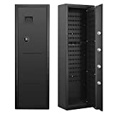 WINCENT Large Gun Safe, Biometric Gun Safes for Rifles and Shotguns Quick Access 7-Gun Storage Cabinet (with/Without Scope) for Home Rifle and Pistols Safe with Molle Mount Panel