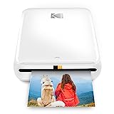 KODAK Step Wireless Mobile Photo Mini Color Printer (White) Compatible w/ iOS & Android, NFC & Bluetooth Devices