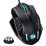 Redragon M908 Impact RGB LED MMO Mouse with Side Buttons Optical Wired Gaming Mouse with 12,400DPI, High Precision, 20 Programmable Buttons