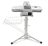Two in One Compact Ironing Steam Press and Steam Press Stand Set - 1,350 Watt Steam Press - Adjustable Telescopic Press Stand - Perfect for Delicate Garments