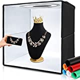 Goottan Photo Studio Light Box, 12'x12' Professional Photo Shooting Tent Box Lighting Kit with 120 LED Lights and 6 Backdrops, Portable Light Box Photography for Small Items