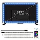 CT CAPETRONIX LED Lights for TV, 9.84ft TV LED Backlight for 32-60 inch TV, APP Control Color Sync with Music, USB Powered TV Lights, RGB Multicolor for TV, Computer, Gaming Monitor.