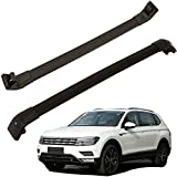 TUNTROL Aluminum Roof Crossbars Compatible with VW Tiguan 2018 2019 2020 2021 2022, Top Rail Cargo Racks Luggage Carrier for Bike Kayak Bike Canoe Ski Snowboard etc.