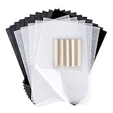 200 Sheets Transfer Carbon Paper and Tracing Paper with 5 Pieces Embossing Styluses Stylus Dotting Tools for Paper, Metal, Glass, Drawing, Carving, Wood Burning Craft