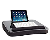 Sofia + Sam All Purpose Memory Foam Lap Desk (Black Sparkle Top) with Tablet Slot - Supports Laptops Up to 17 Inches