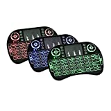 3 Pack Wireless Mini Keyboard and touchpad Mouse 2.4GHz Backlit Universal Remote Controller for Gaming Rechargeable Li-ion Battery for Google Android TV Xbox, PS3, PC, Windows Roku iptv Gaming