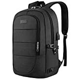 Travel Laptop Backpack,17.3 inch Anti Theft Business Laptop Backpack with USB Charging Port and Headphone Interface , College School Backpack for Men & Women,Black