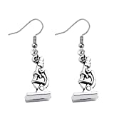 FUSTMW Microscope Dangle Earrings DNA Double Earrings Scientist Gifts Biology Chemistry Teacher Gift Science Nerd Jewelry Gifts (Microscope Earrings)