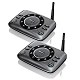 Hands-Free Intercoms Wireless for Home Business, Wuloo Upgrade Two Way Audio Intercom System for Elderly, Full Duplex Room to Room Intercom with 5280 ft Range Clear Sound Anti-Interference, Pack of 2