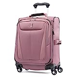 Travelpro Maxlite 5 Softside Expandable Luggage with 4 Spinner Wheels, Lightweight Suitcase, Men and Women, International, Dusty Rose Pink, Carry-On 19-Inch