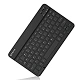 Fintie 10-Inch Ultrathin (4mm) Wireless Bluetooth Keyboard for iPad Samsung Tablet, iPhone Smartphone, iOS, Android Tablets Phone, Black