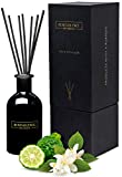 Reed Diffuser Set, Relaxing Bergamot & Jasmine Fragrance Diffuser | Aromatherapy Reed Diffuser Sticks, Scented Oil Diffuser Sticks | Bathroom Diffuser, Scented Sticks Diffuser
