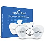 Wireless TENS Unit EMS Muscle Stimulator: Optimal Use Upgraded Electrode Pads and Easy@Home Rechargeable Massager Deep Tissue Unit - FDA Cleared for Over-The-Counter Use EHE015B