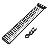 KSTE Portable 61 Keys Foldable Roll-Up Piano USB MIDI Electronic Keyboard Hand Roll Piano
