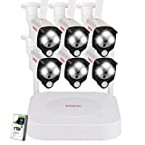 [2K&2 Way Audio&Thermal Detect] Tonton Security Camera System Wireless,10CH NVR with 1TB HDD and 6PCS 3MP Outdoor Bullet Cameras with PIR Sensor,Floodlight,Plug and Play,Amazon Alexa Supported