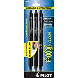 PILOT FriXion Clicker Erasable, Refillable & Retractable Gel Ink Pens, Fine Point, Black Ink, 3-Pack (31464)