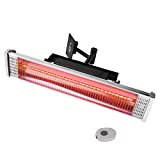 Star Patio Electric Patio Heater with Remote , Indoor / Outdoor Heater, Space Heater, Infrared Heater, Wall Mounted, suitable as Gazebo Heater, Balcony Heater, Garage Heater, 1530