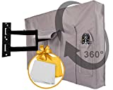 Clicks Depot Premium Waterproof Outdoor TV Cover 30 to 32 inches with Bottom Cover, Weatherproof Outdoor TV Enclosure for Outside LED, LCD, OLED Flat Screen TVs, Grey