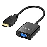Moread HDMI to VGA Adapter, Gold-Plated HDMI to VGA Adapter (Male to Female) for Computer, Desktop, Laptop, PC, Monitor, Projector, HDTV, Chromebook, Raspberry Pi, Roku, Xbox and More - Black