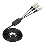 PSP AV Cable, o Video RCA Adapter Cord Video Cable TV Cable, PSP Component Replacement Cable for Game Players for PSP1000 2000 3000, 5 Feet